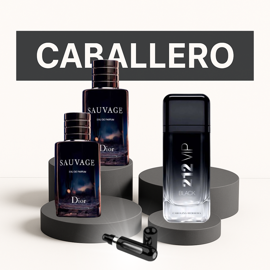 KIT l X2 Sauvage+vip black+perfumero